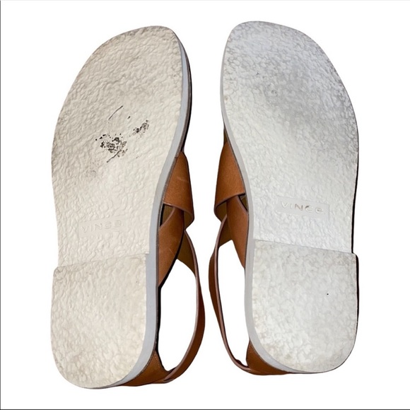 Vince Morris Tan LE Strappy Gladiator Sandals Size 6.5 36.5 - Picture 11 of 16